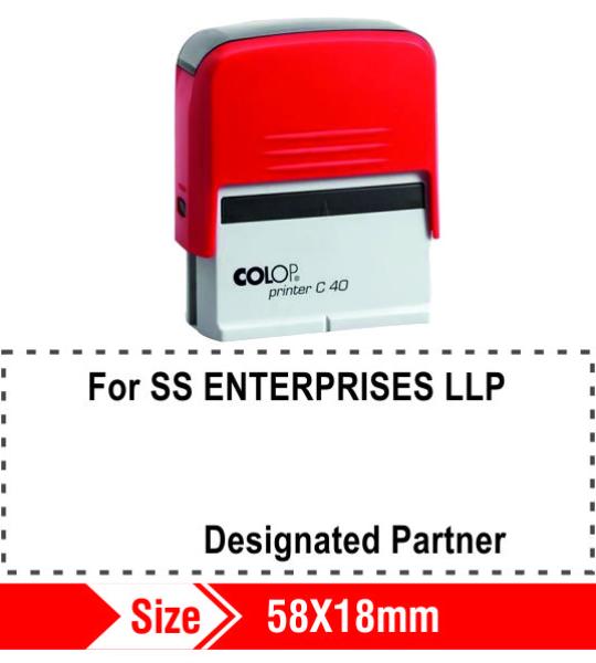 Colop Self Inking Designated Partner 58X18mm